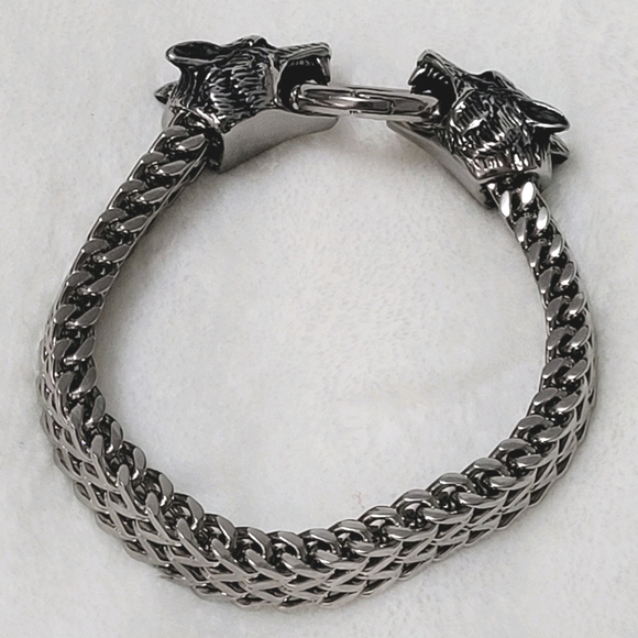Stainless Steel Wolf Bracelet - Picture 1 of 5